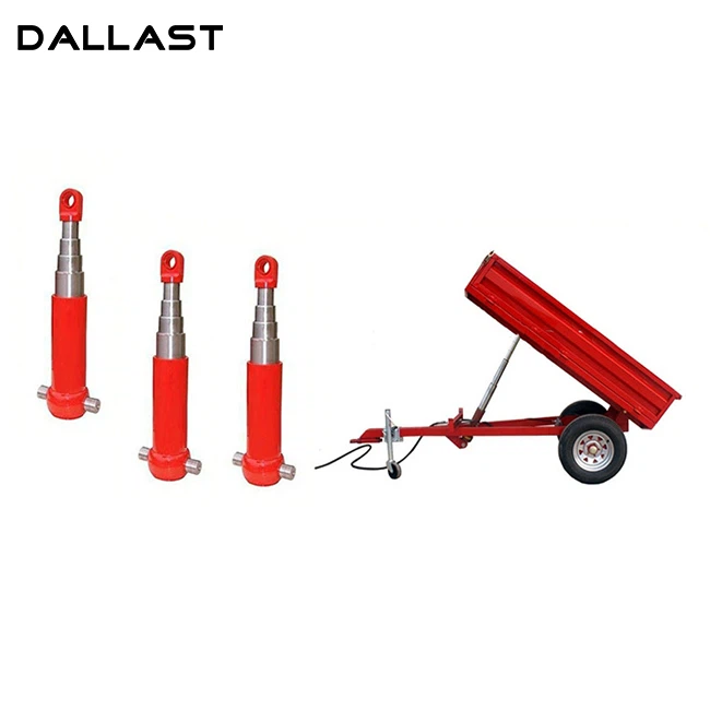 Cilindru hidraulic telescopic cu 3 etape